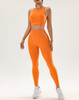 Yoga Clothing Set Women's High Waisted Leggings and Top